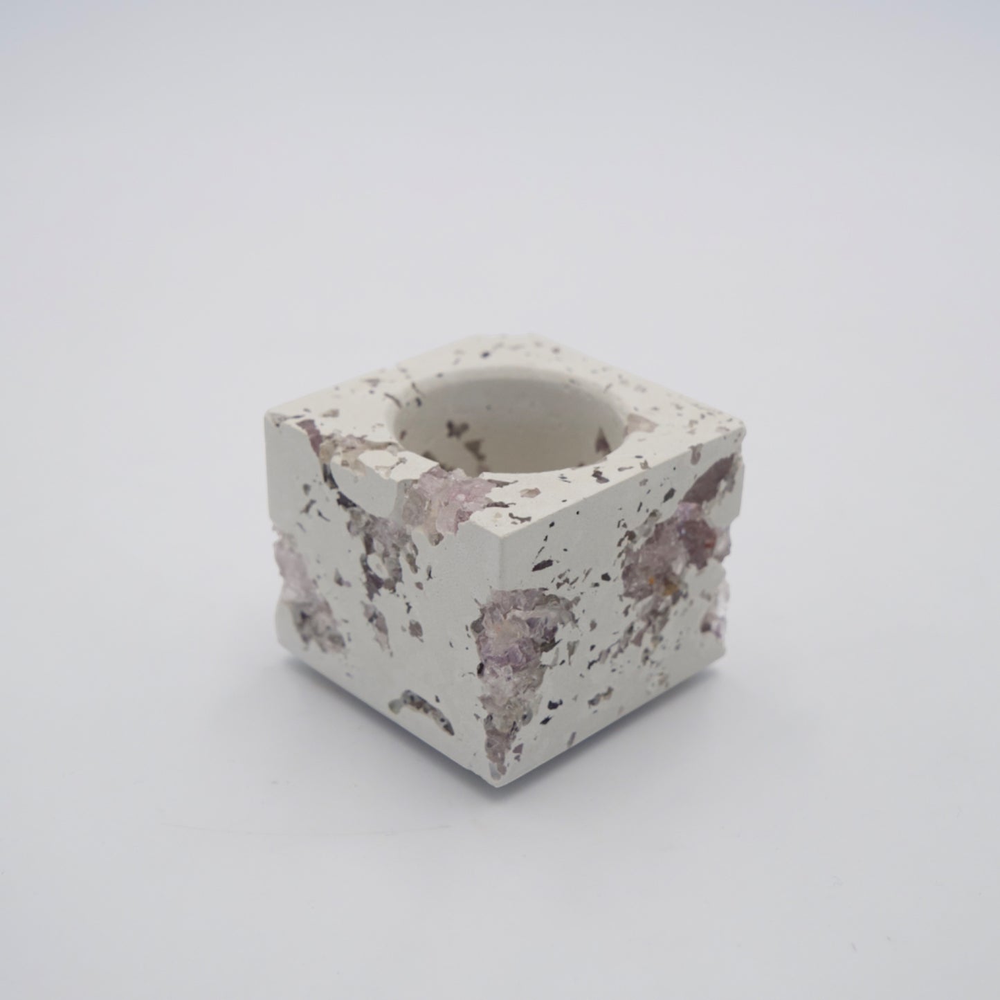 Amethyst x White Cement Match Holder