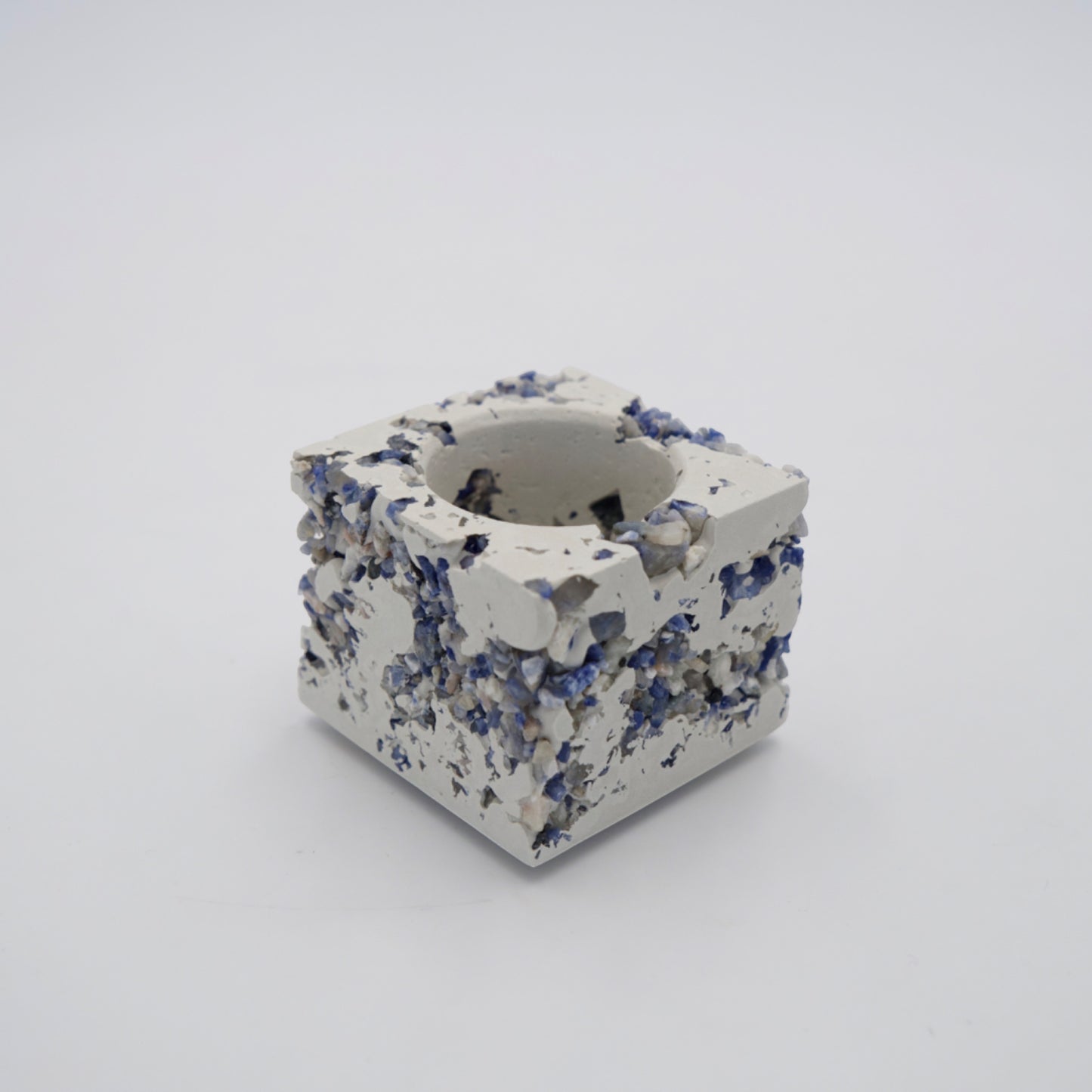 Blue Sodalite x White Cement Match Holder