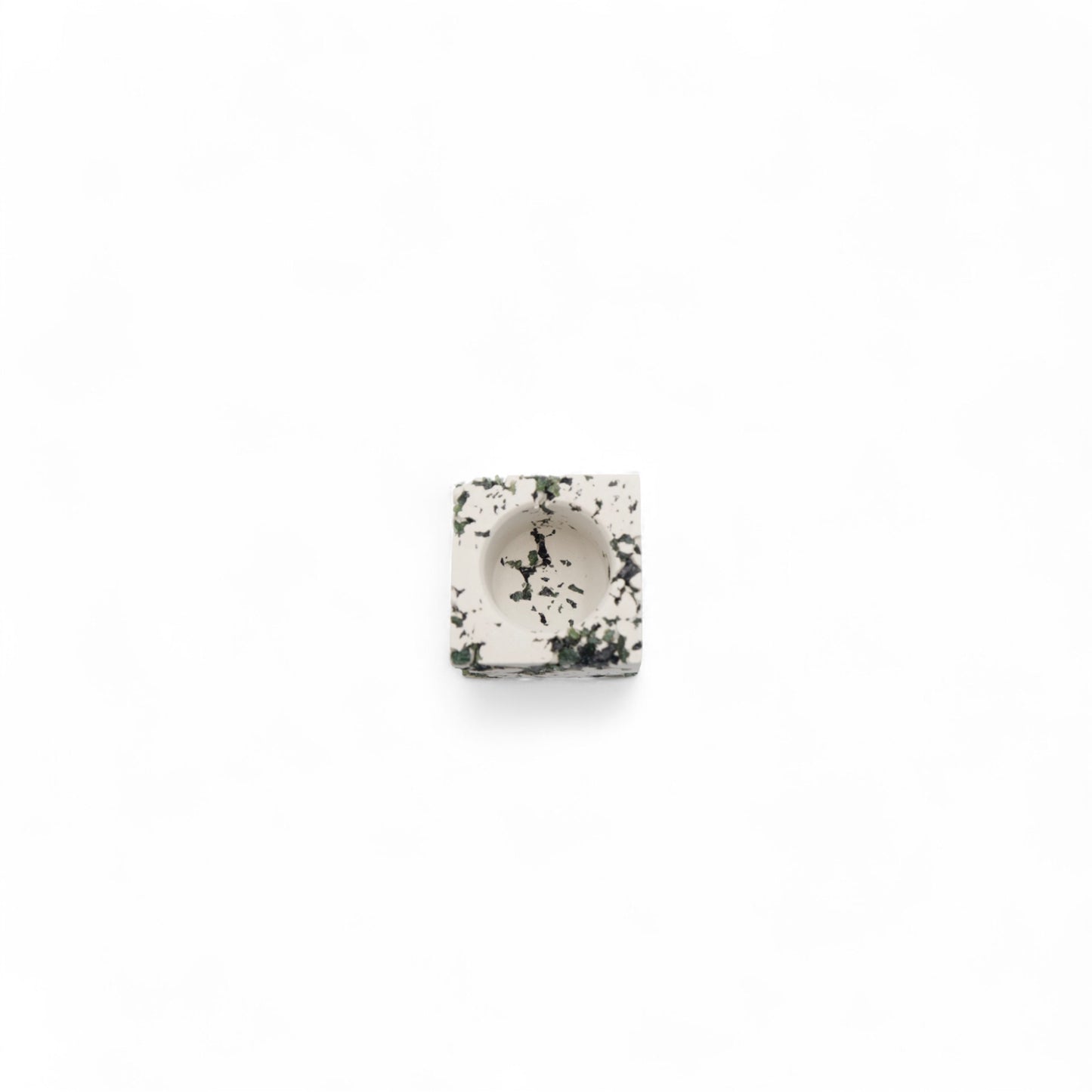 Green Serpentine x White Cement Match Holder