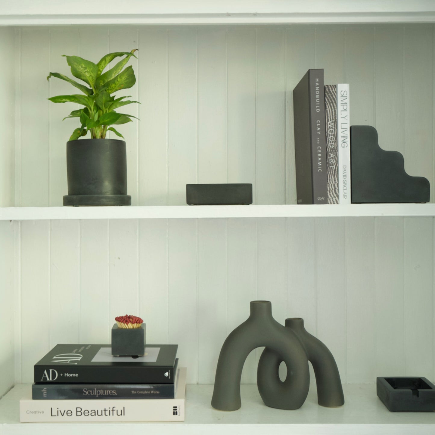 Black Square Bookend