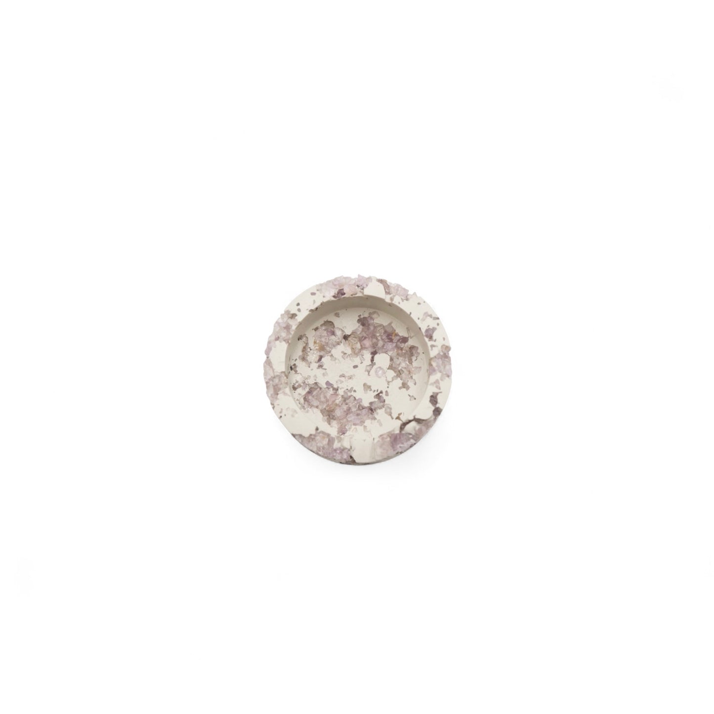 Amethyst x White Cement Circle Ashtray
