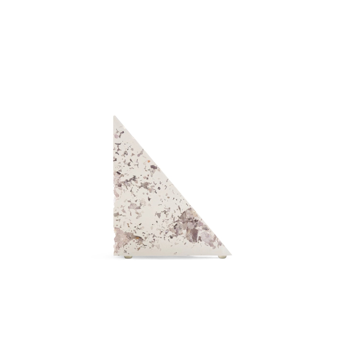 Amethyst x White Cement Triangle Bookend