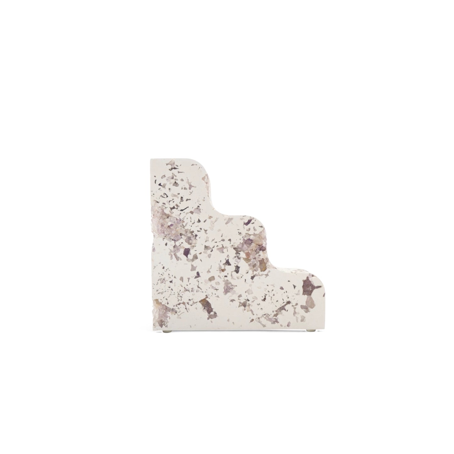 Amethyst x White Cement Wavy Bookend