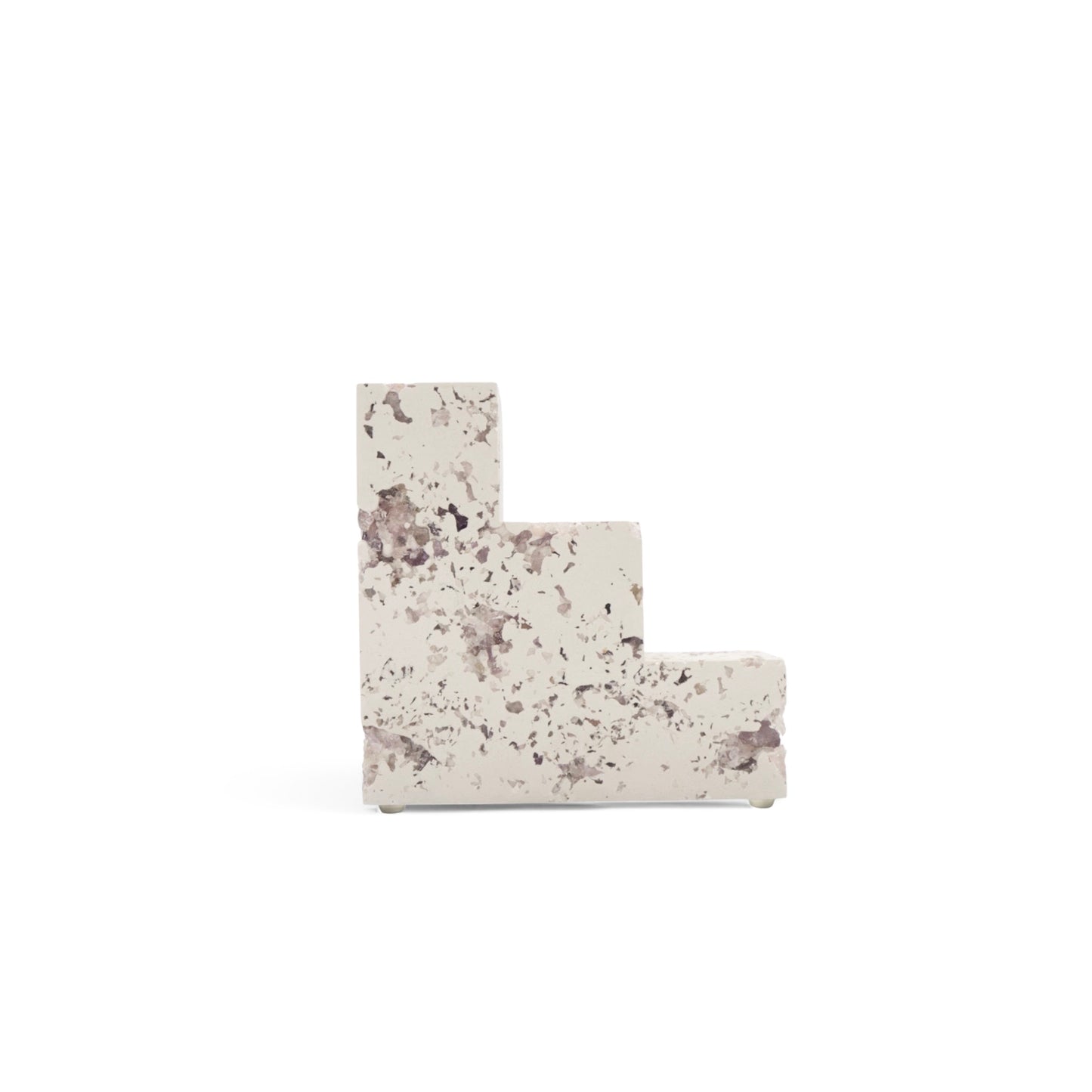 Amethyst x White Cement Square Bookend