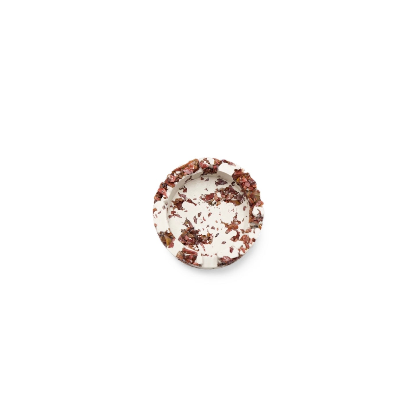 Red Jasper x White Cement Circle Ashtray