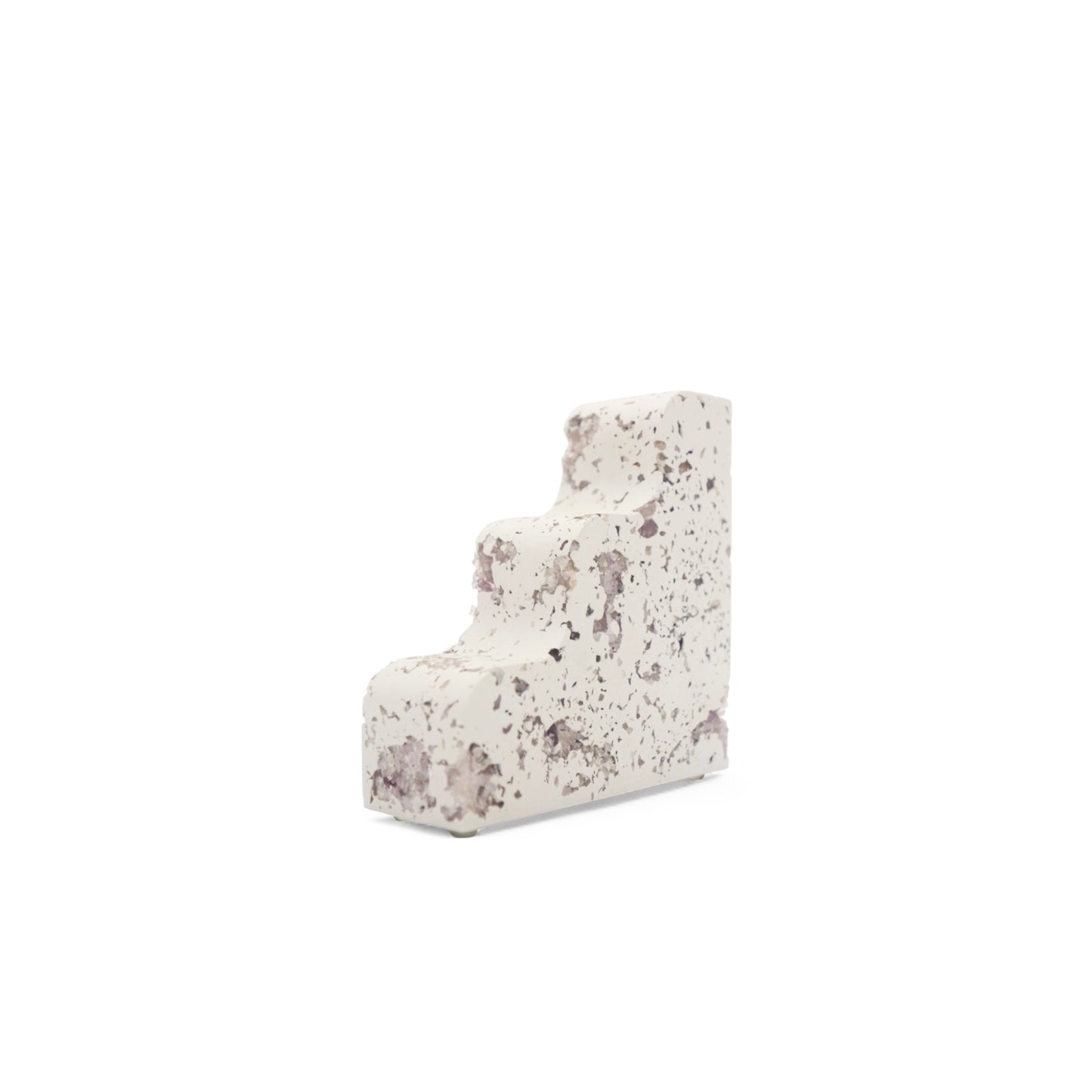 Amethyst x White Cement Wavy Bookend