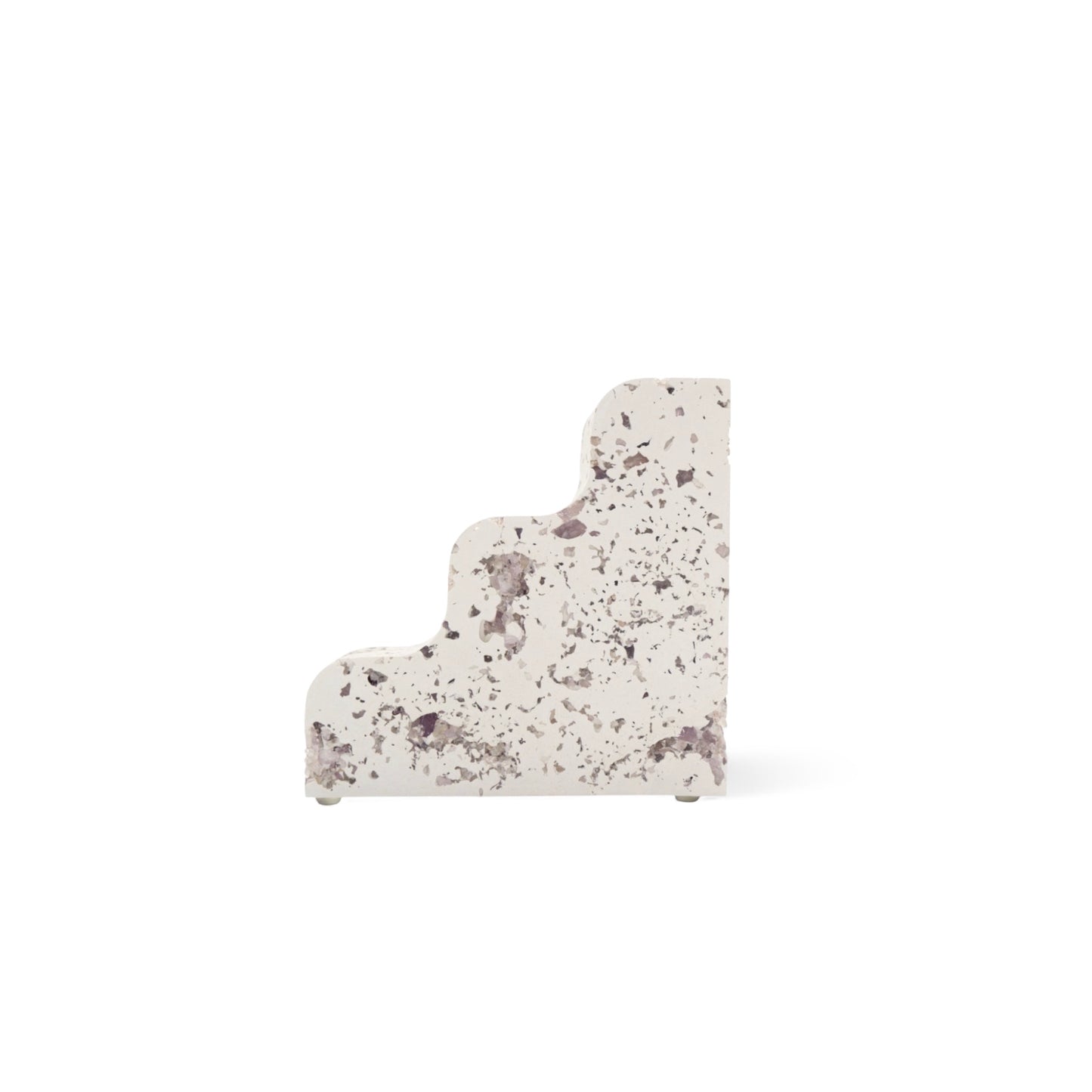 Amethyst x White Cement Wavy Bookend