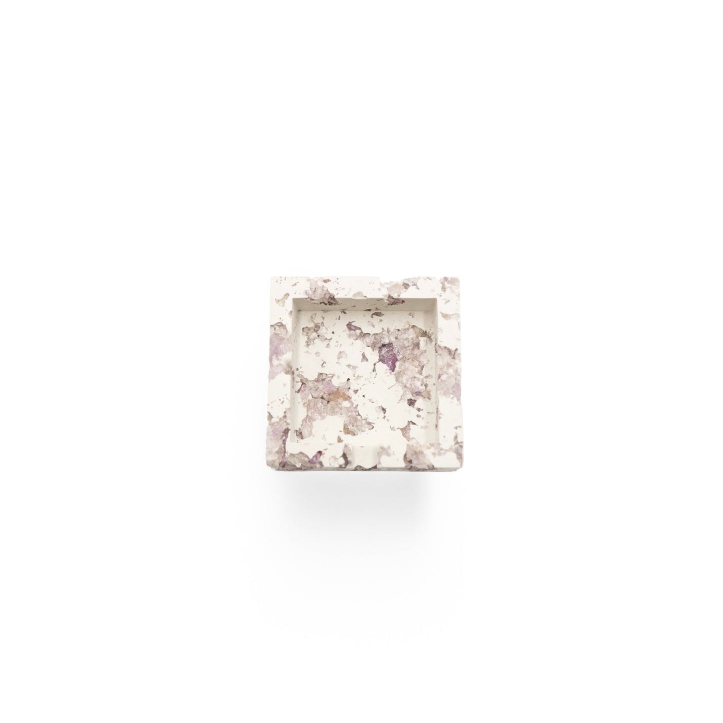Amethyst x White Cement Square Ashtray