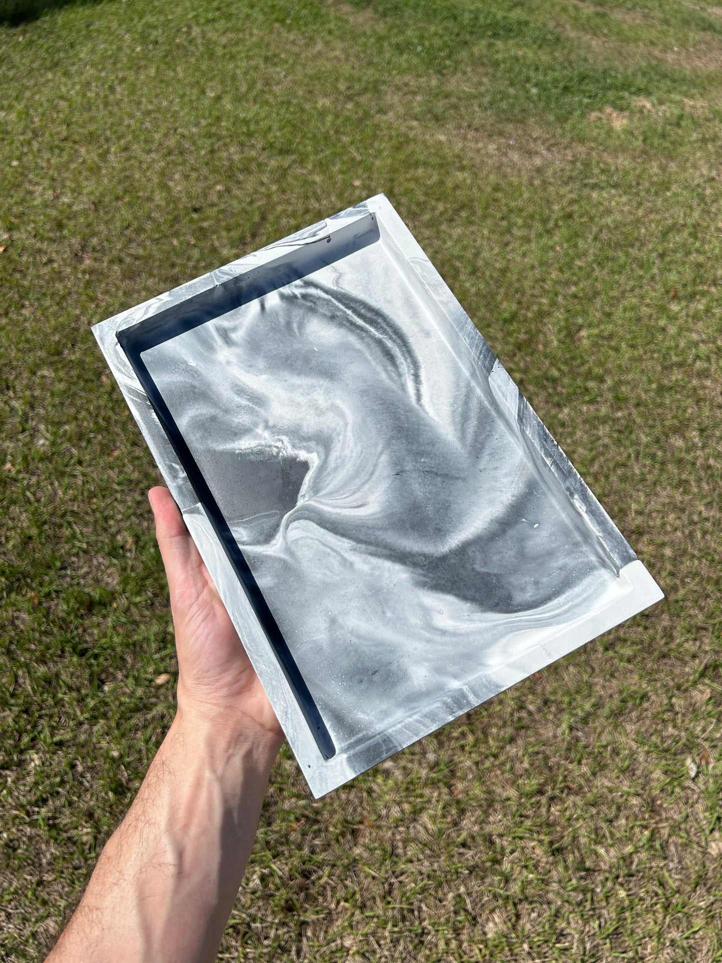 Set of the Month | March Marbled Black Tray and Match Holder set