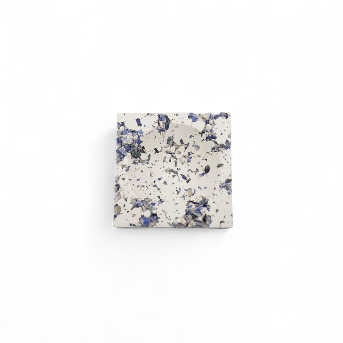 Blue Sodalite x White Cement Jewelry Dish