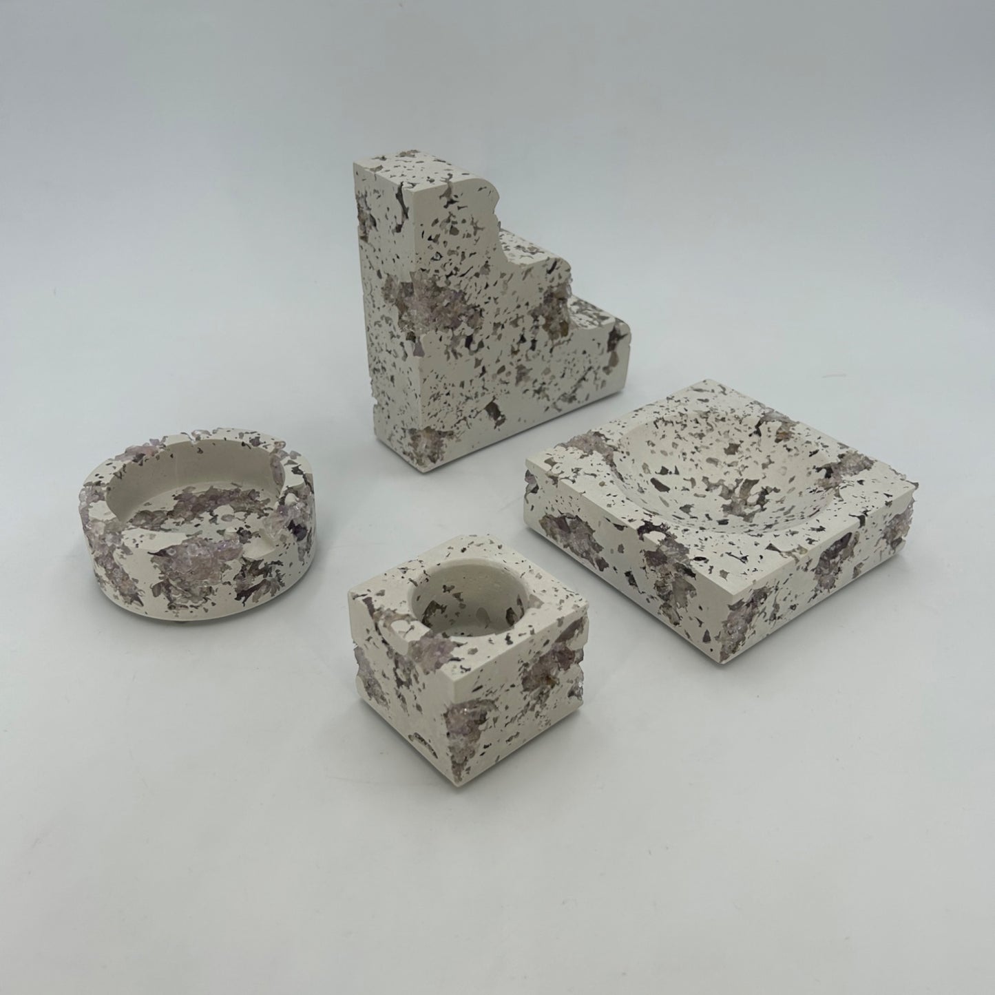 Amethyst x White Cement Match Holder