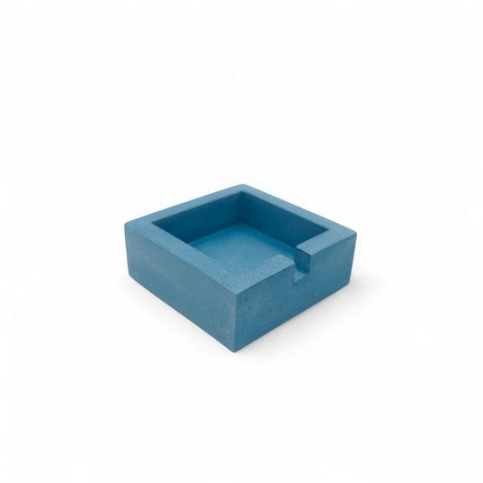 Blue Square Ashtray