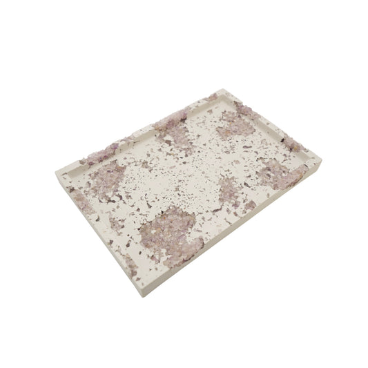 Amethyst x White Cement Tray