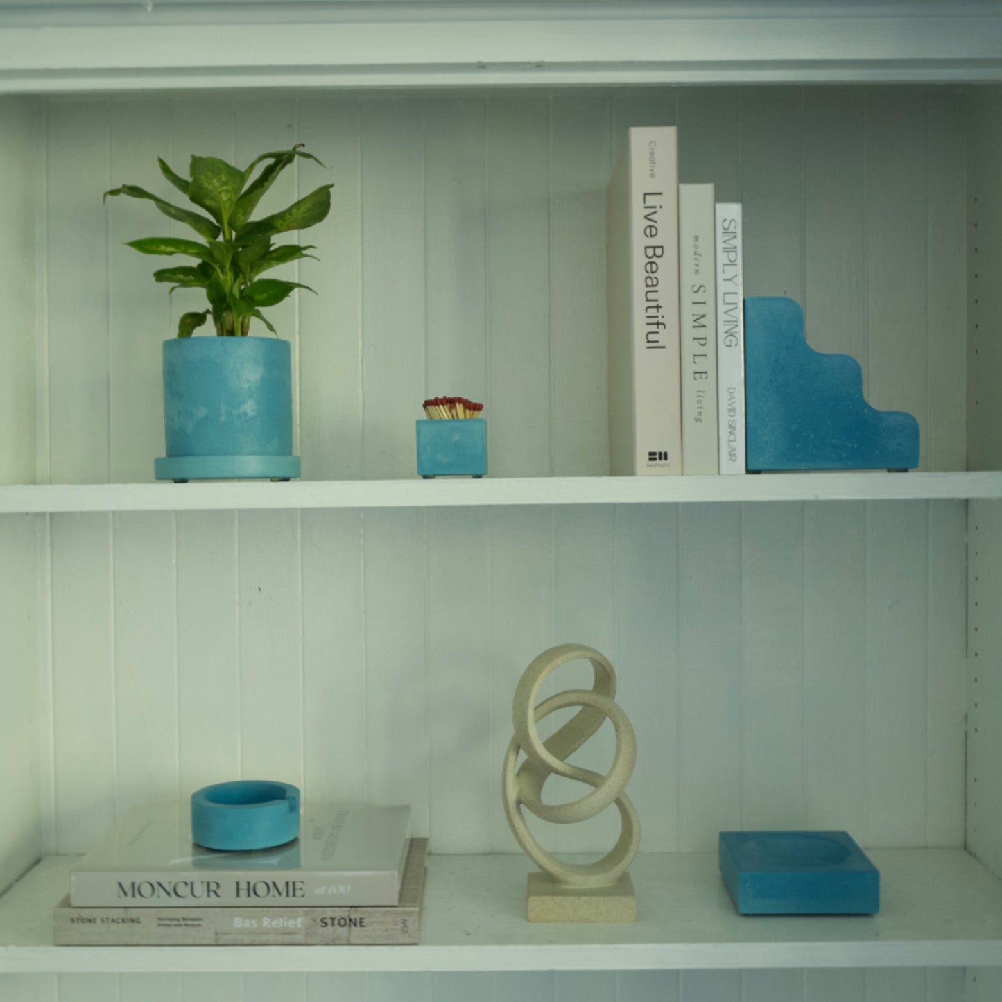Blue Square Bookend
