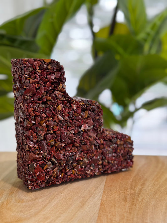 Red Jasper Wavy Bookend