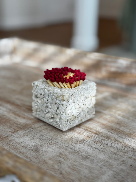 White Moonstone Match Holder