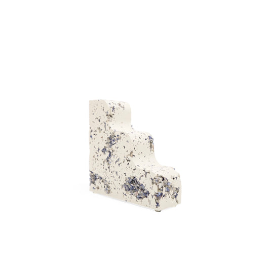 Blue Sodalite x White Cement Wavy Bookend