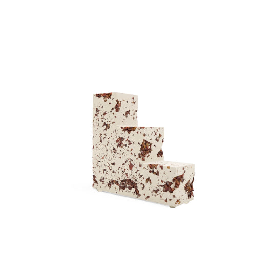 Red Jasper x White Cement Square Bookend