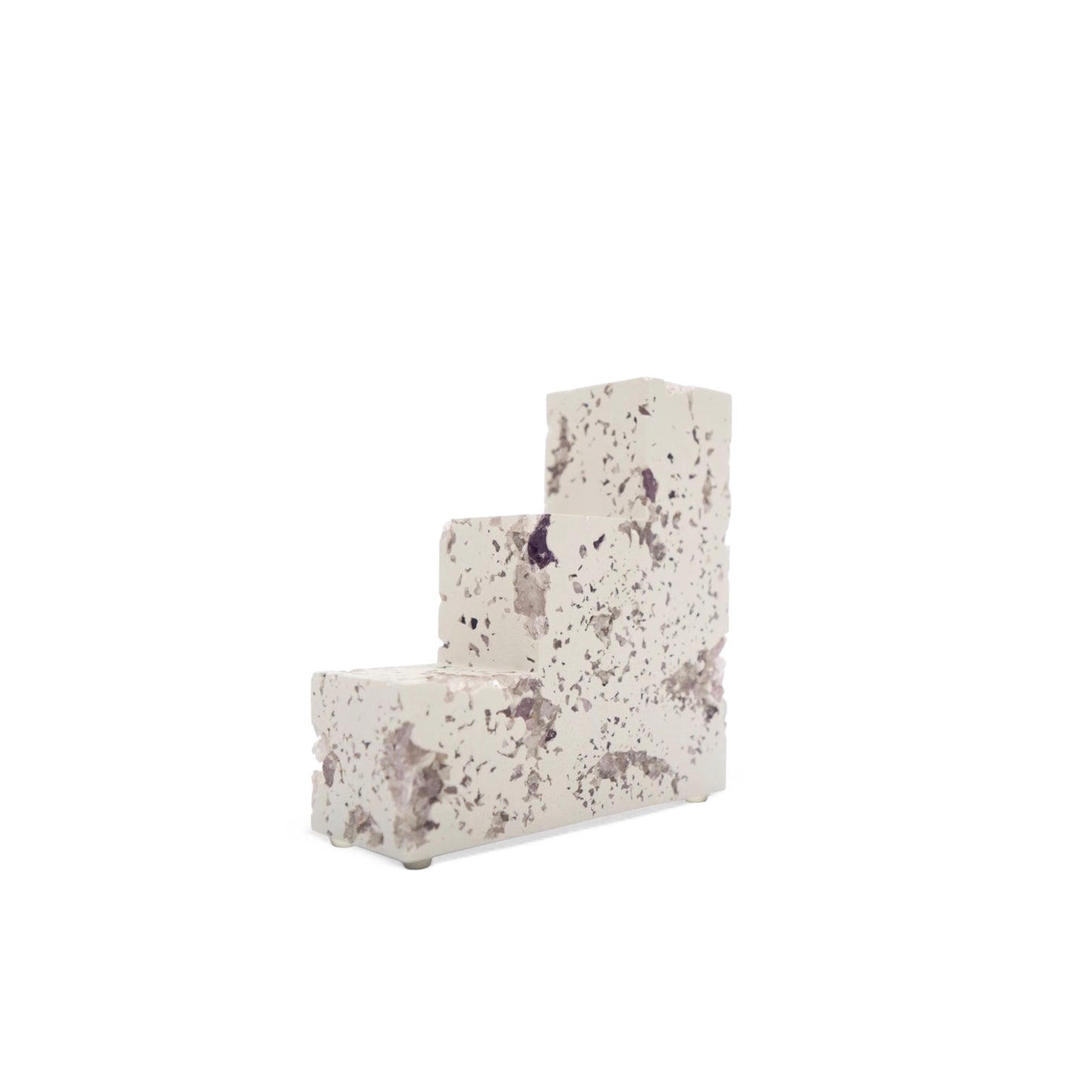 Amethyst x White Cement Square Bookend