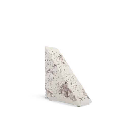 Amethyst x White Cement Triangle Bookend