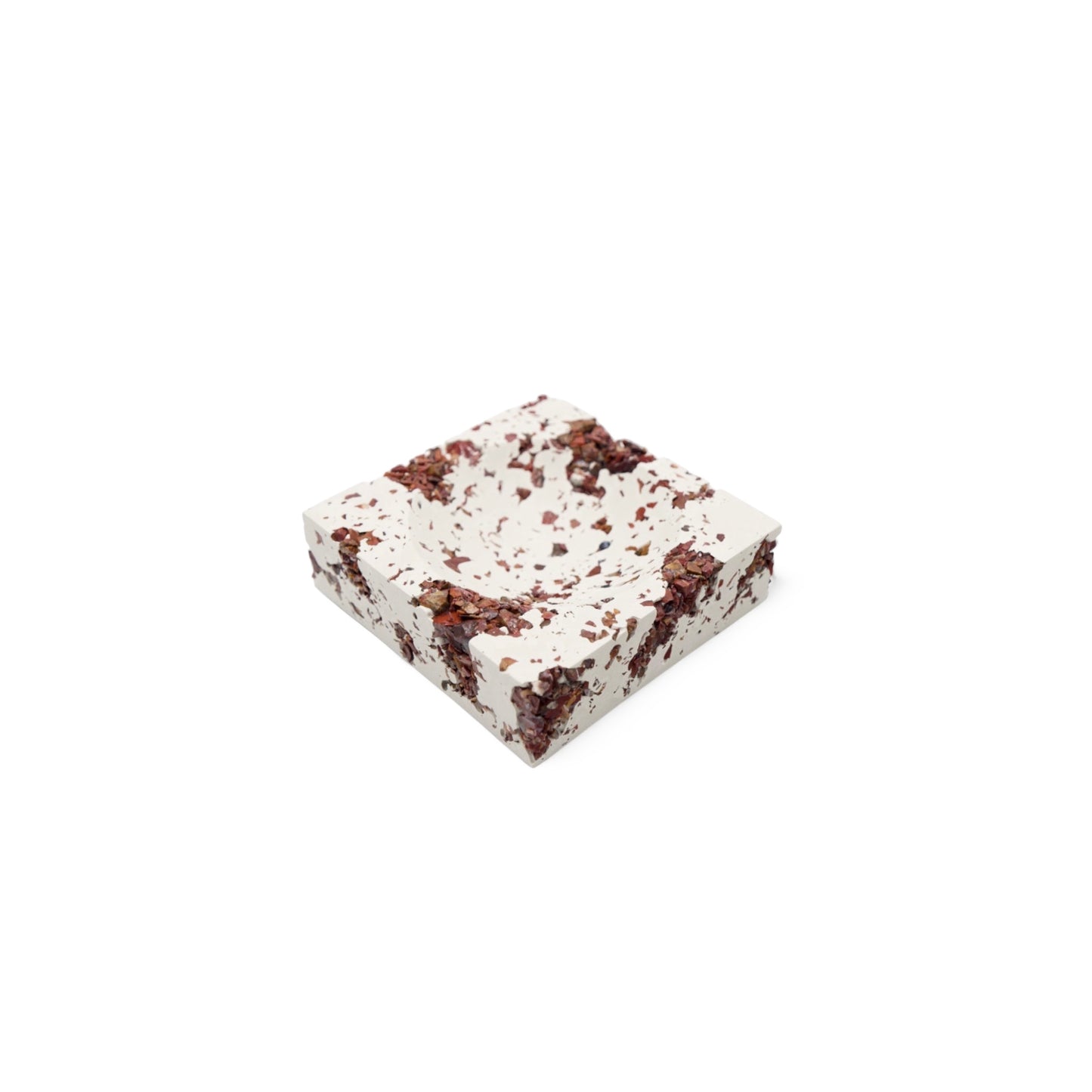 Red Jasper x White Cement Jewelry Dish