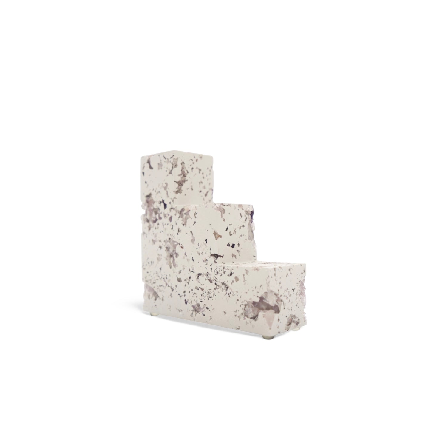 Amethyst x White Cement Square Bookend