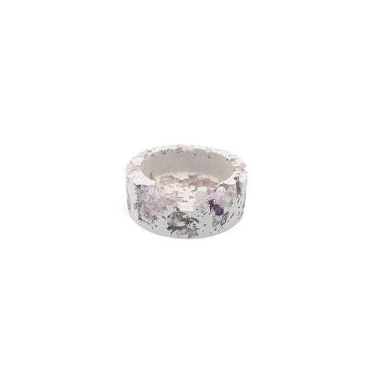 Amethyst x White Cement Circle Ashtray