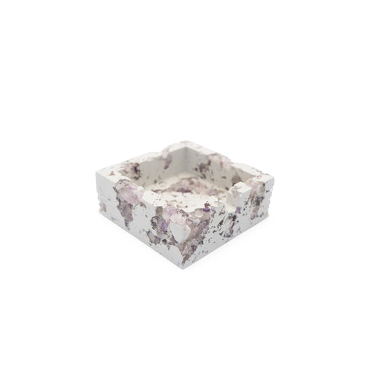 Amethyst x White Cement Square Ashtray