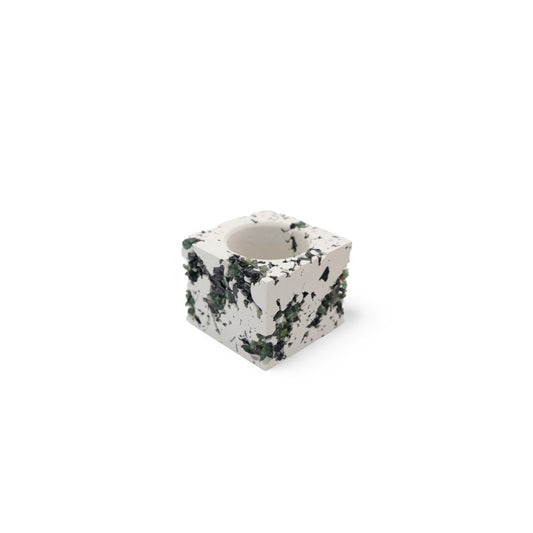 Green Serpentine x White Cement Match Holder