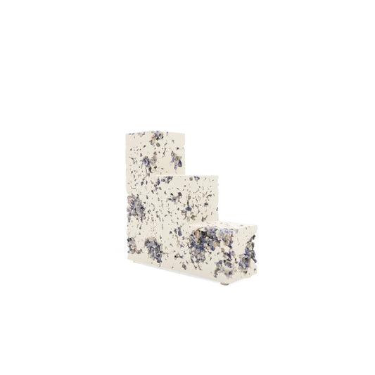 Blue Sodalite x White Cement Square Bookend