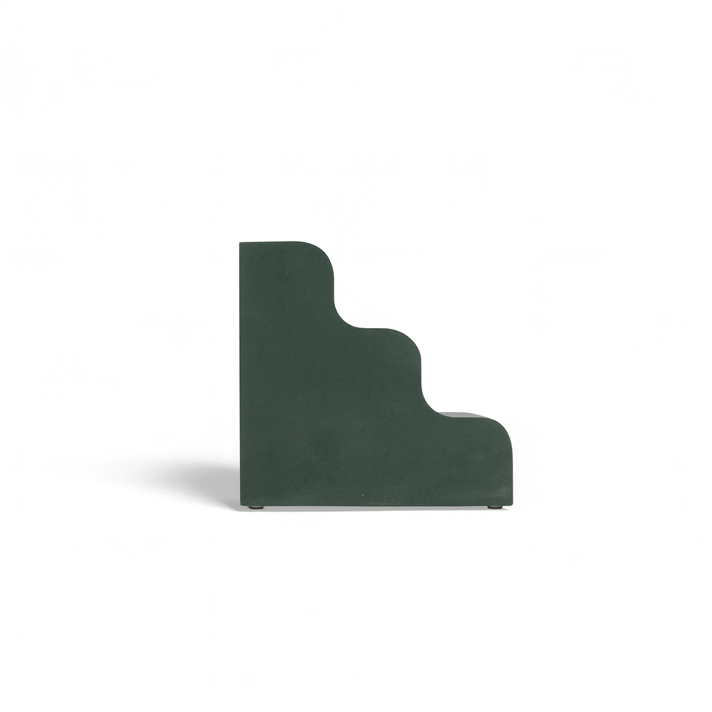 Green Wavy Bookend