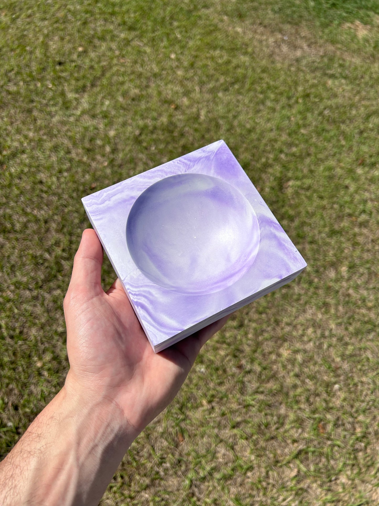 Set of the Month | March Marbled Purple Jewelry Dish and Match Holder set