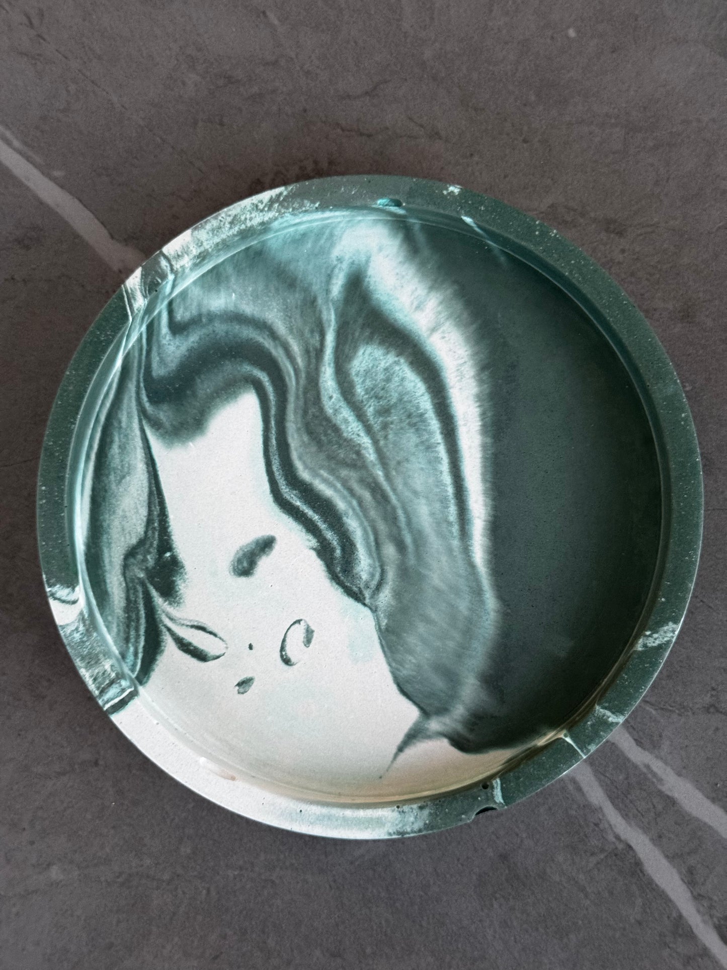 Set of the Month | March Marbled Green Ashtray, Small Tray and Match Holder set
