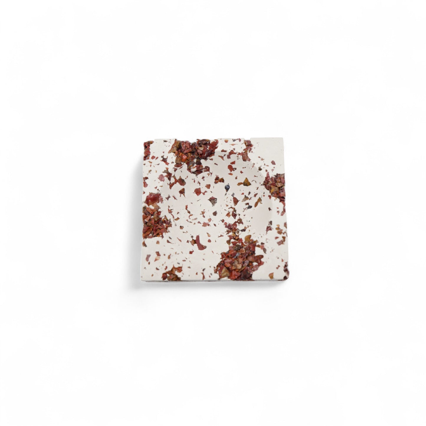 Red Jasper x White Cement Jewelry Dish