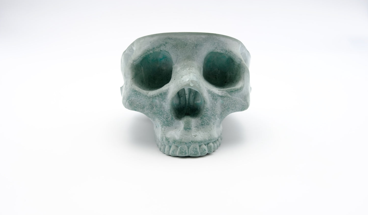 Jade Green Skull Ashtray