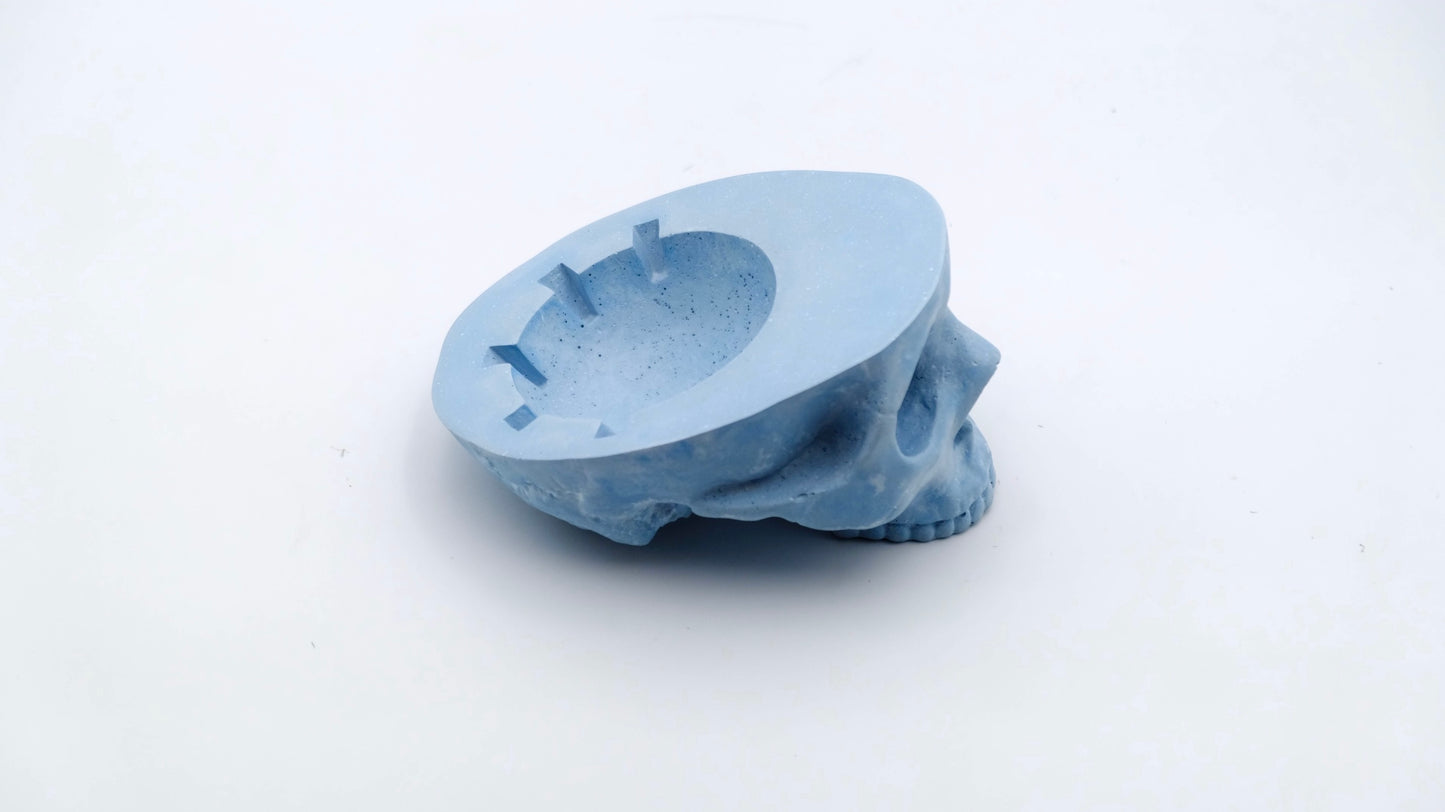 Blue Skull Ashtray