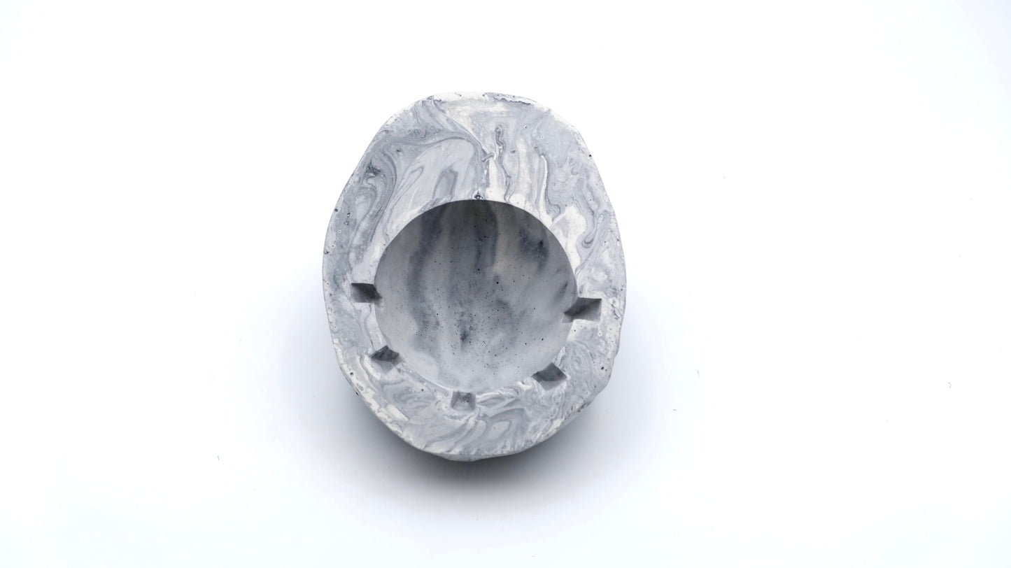 Marble Skull Ashtray