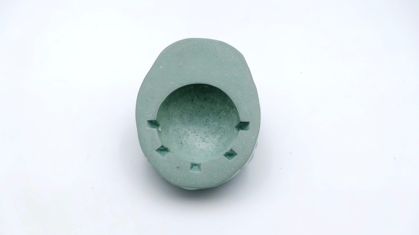 Jade Green Skull Ashtray