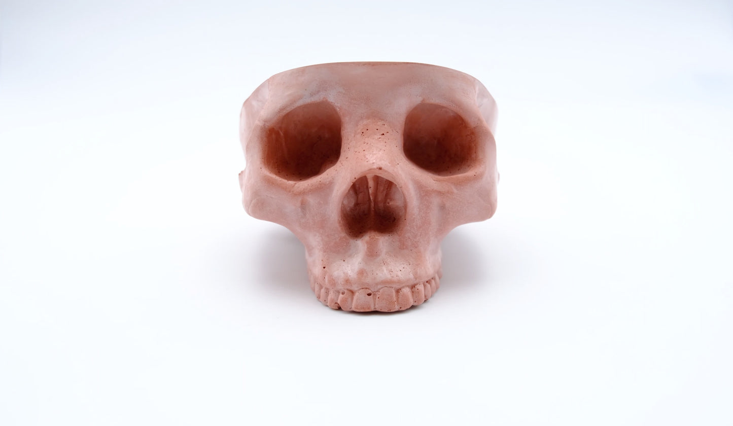 Terracotta Red Skull Ashtray