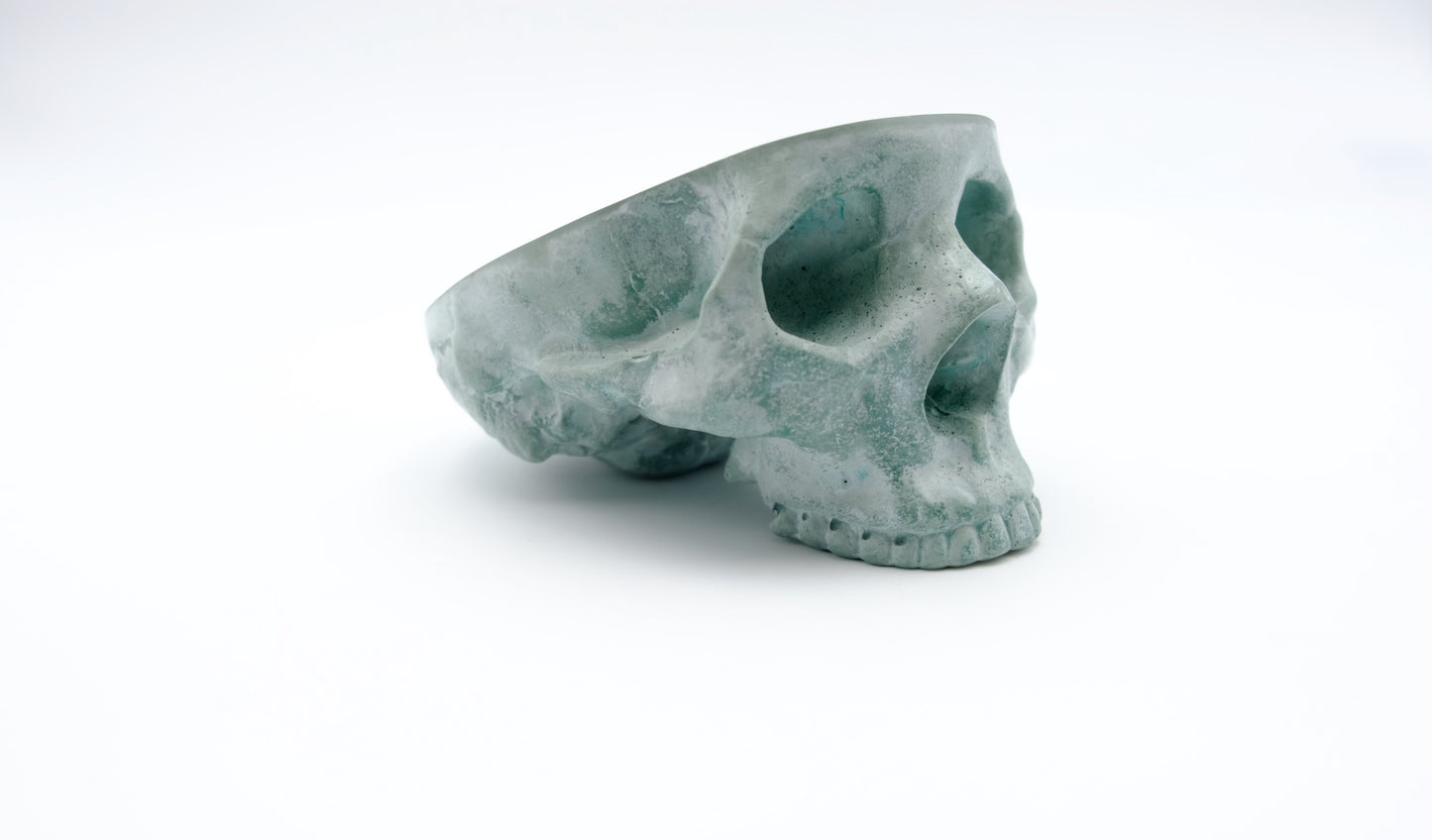 Jade Green Skull Ashtray