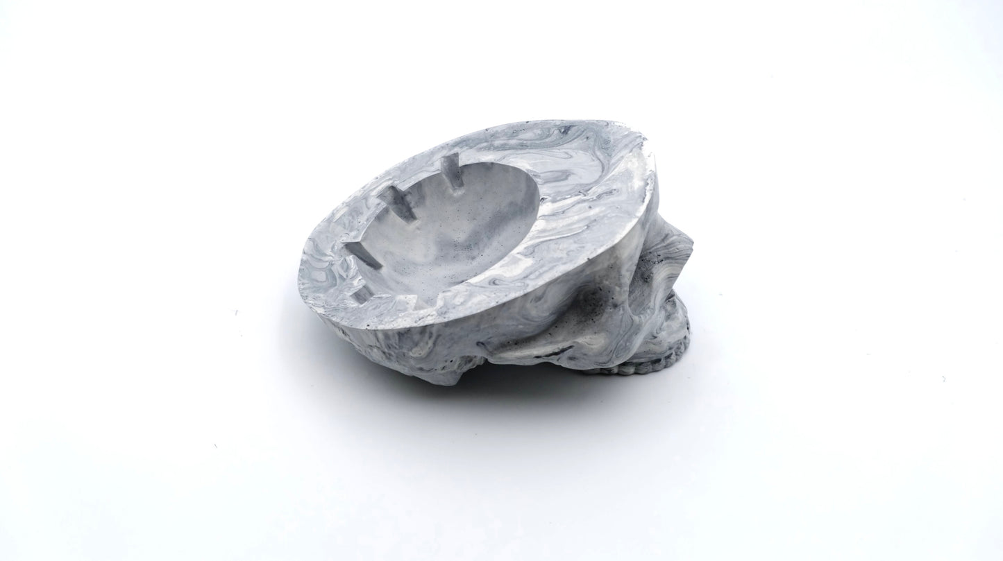 Marble Skull Ashtray