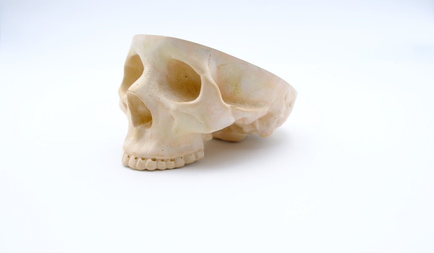 Yellow Orange Skull Ashtray