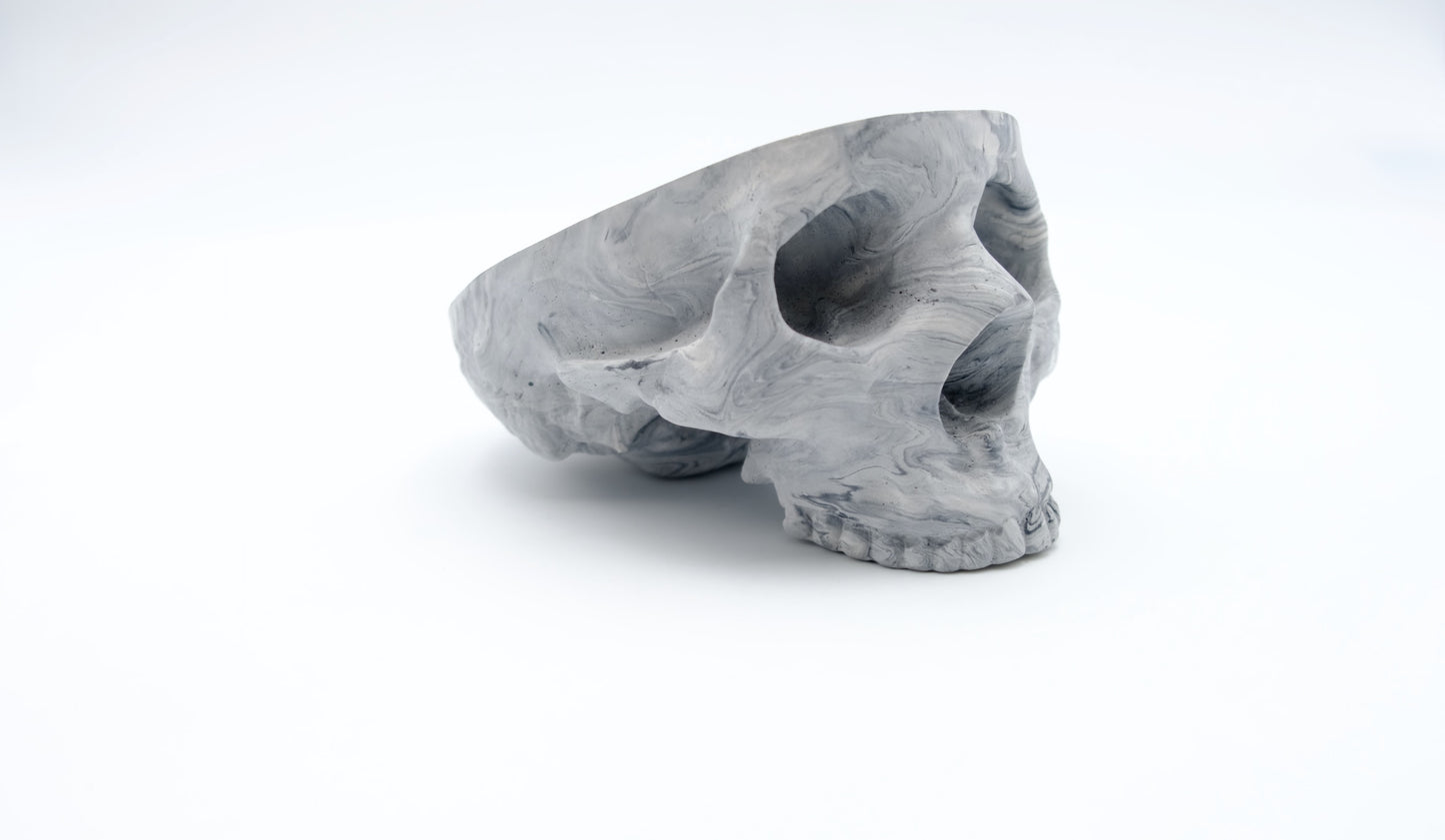 Marble Skull Ashtray