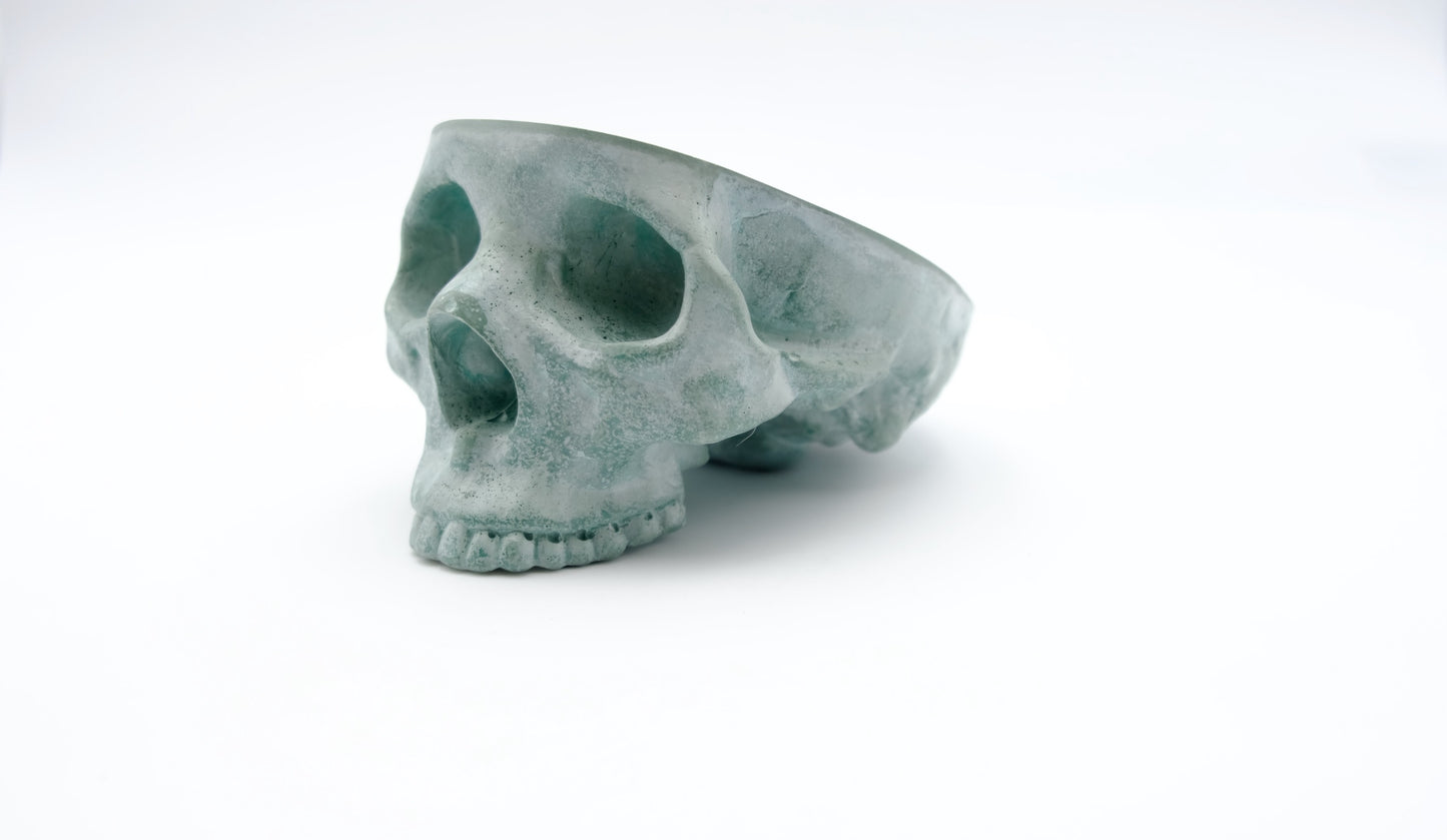 Jade Green Skull Ashtray